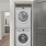 washer and dryer in a closet